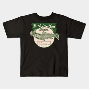 Vintage Maine Fishing Camp Kids T-Shirt
